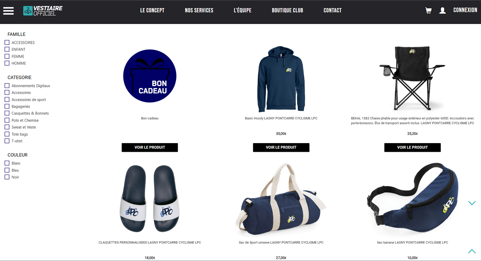 Boutique en ligne LPC