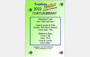 Chateaubriant (44) Trophée Madiot CLM Cadets